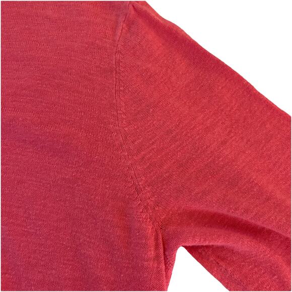 J. Jill Pink 3/4 Sleeve Linen Blend Round Neck Shirt Size Large - Picture 6 of 13